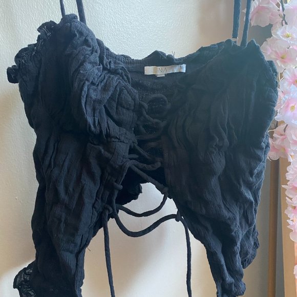 Vintage Tops - Bustier Style Lace up Cami - Worn once!